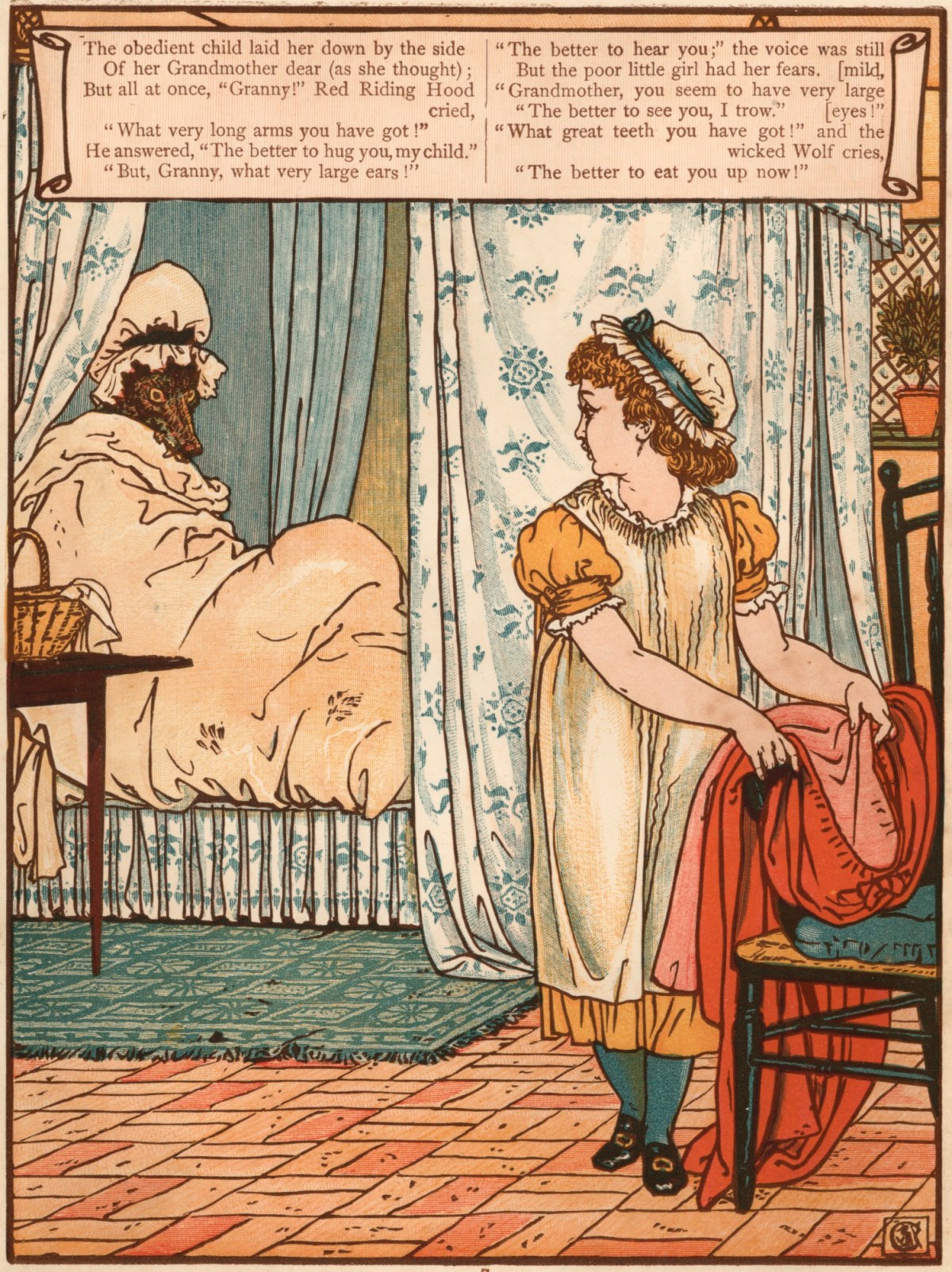 Walter Crane, 'The obedient child laid her down ... '