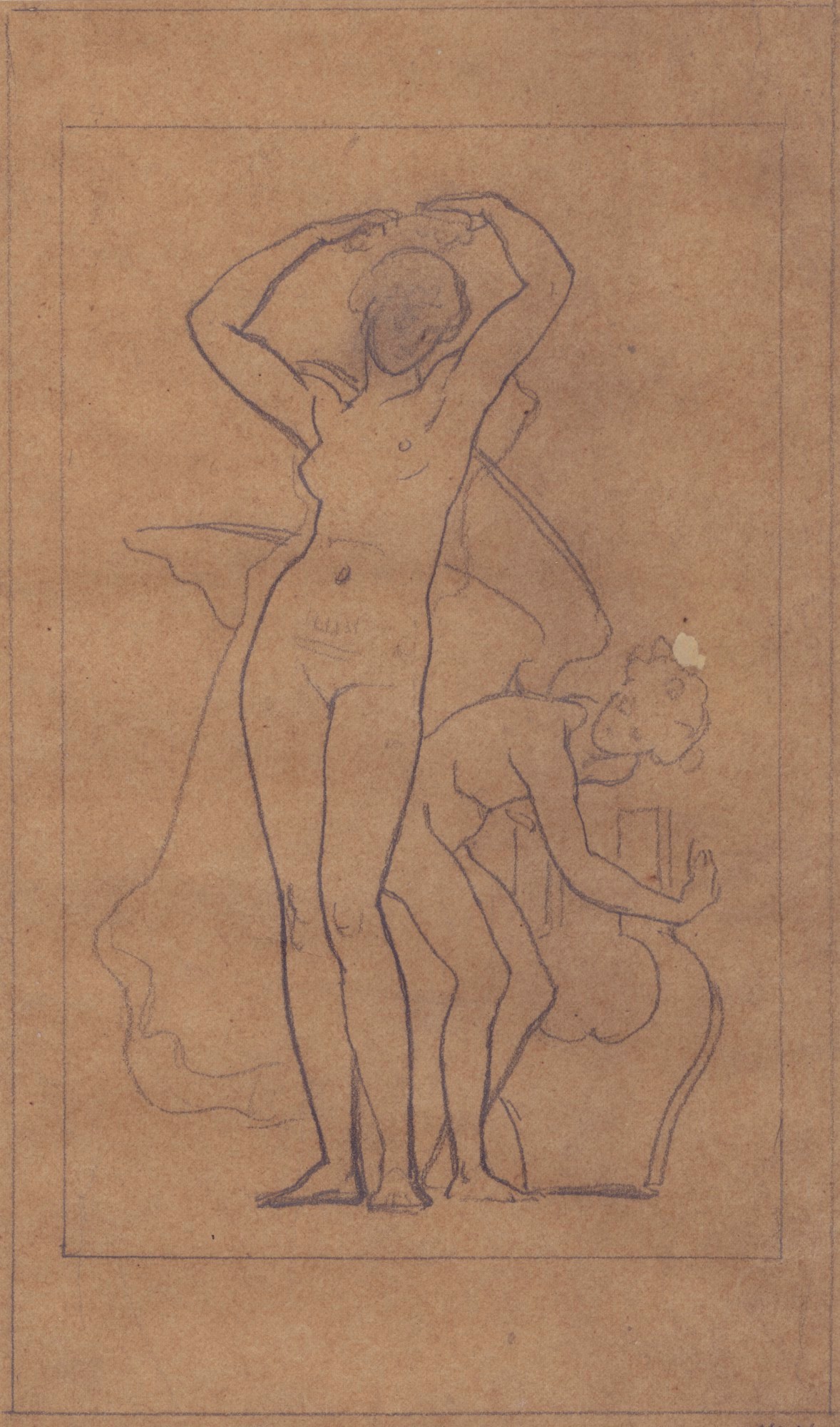 Lord Leighton PRA, Tracing for the figure of Erato (Marquand's Music Room)