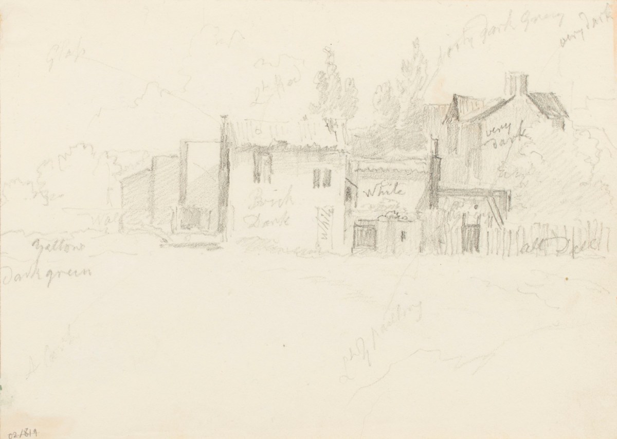 Philip Reinagle RA, Drawing of a group of houses