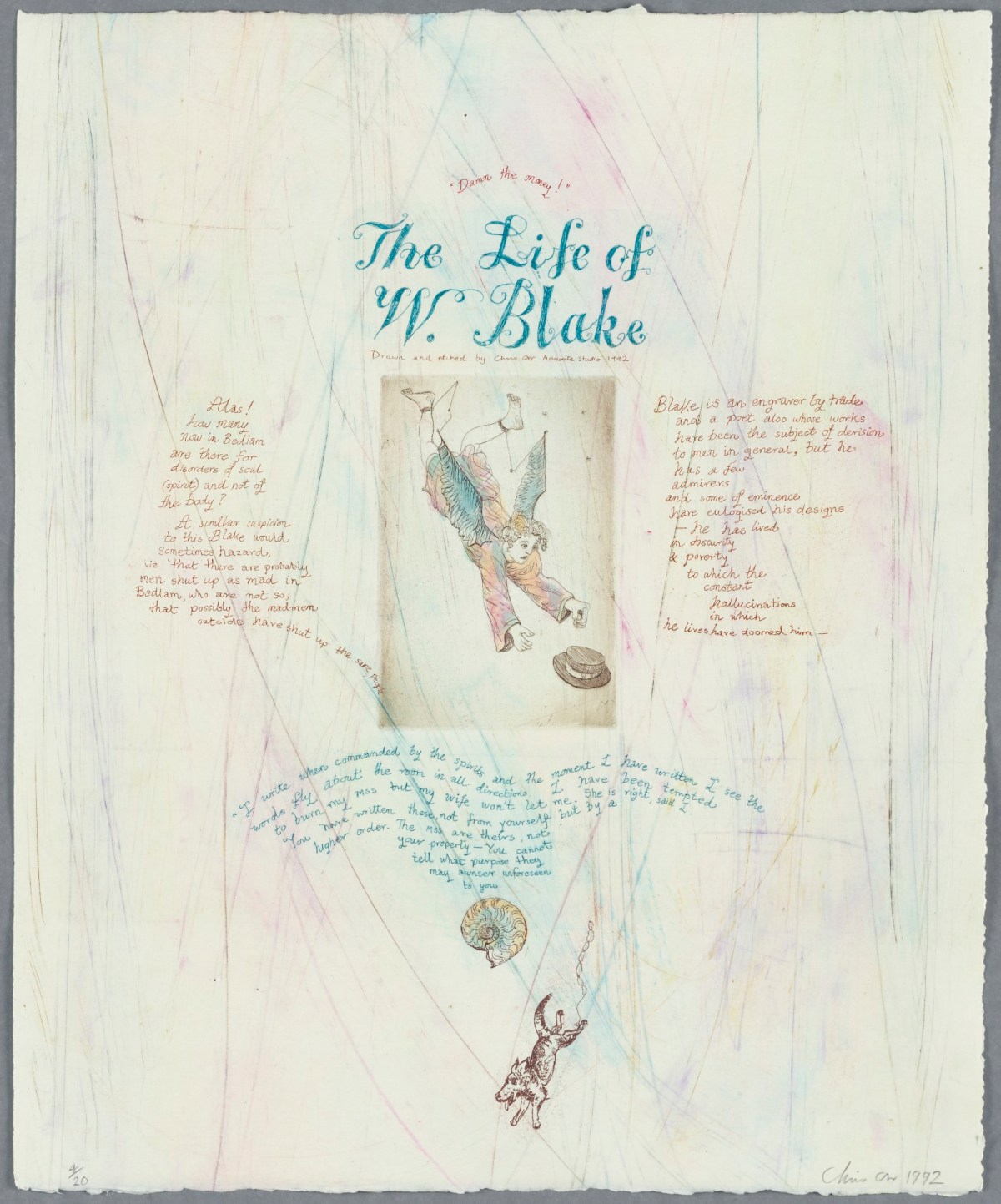 Chris Orr RA, The Life of W. Blake, 'Title Page'