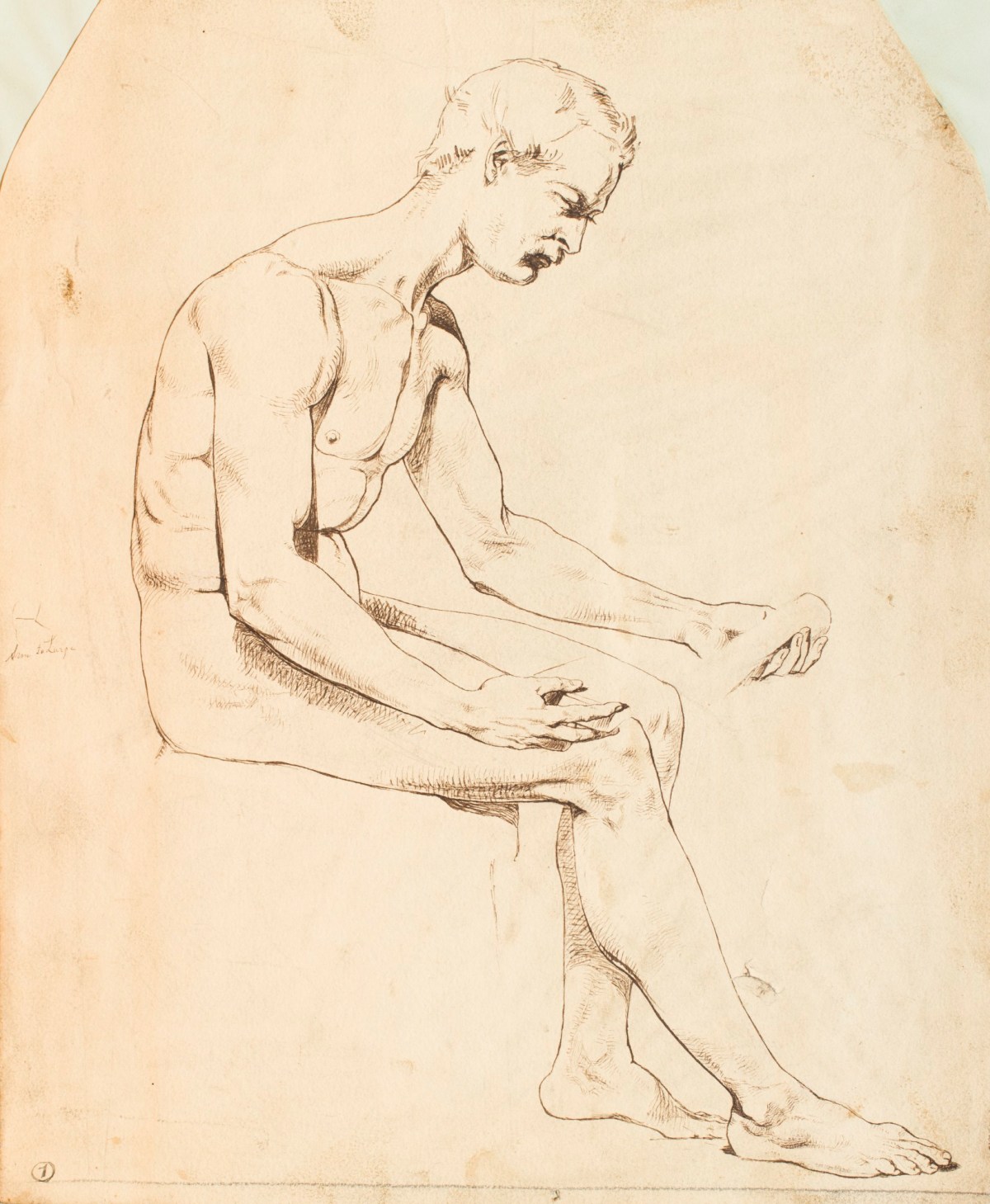 Henry Hugh Armstead RA, Study for the figure representing 'Applied Mechanics' for the Albert Hall Frieze