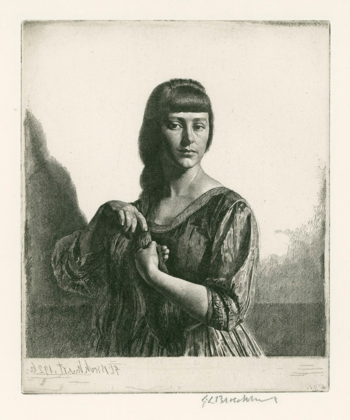 Gerald Leslie Brockhurst RA, La Tresse