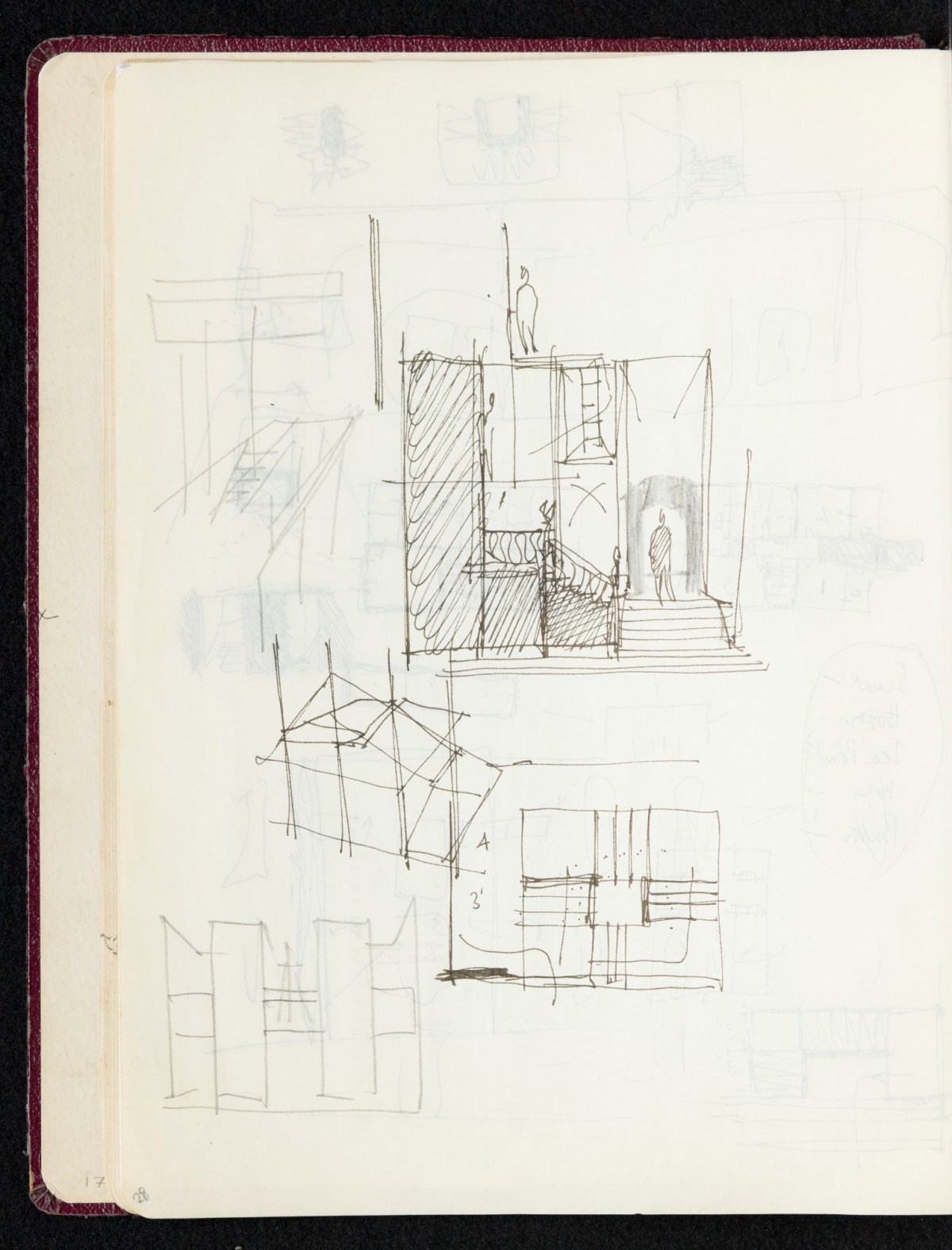 Sir Hugh Casson PRA, Sketchbook with designs and notes