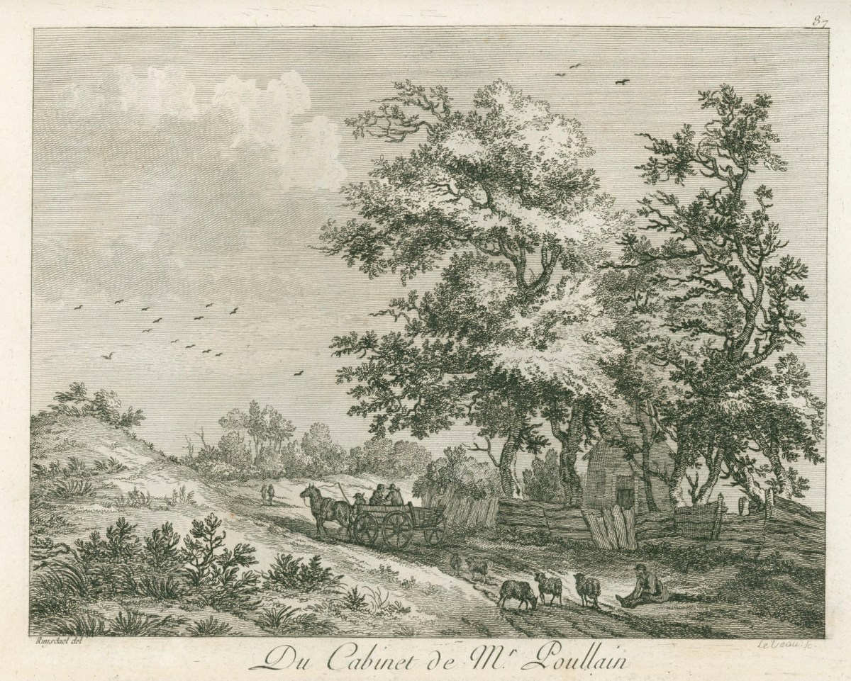 Jacob van Ruisdael, Wooded landscape with a Flemish cart
