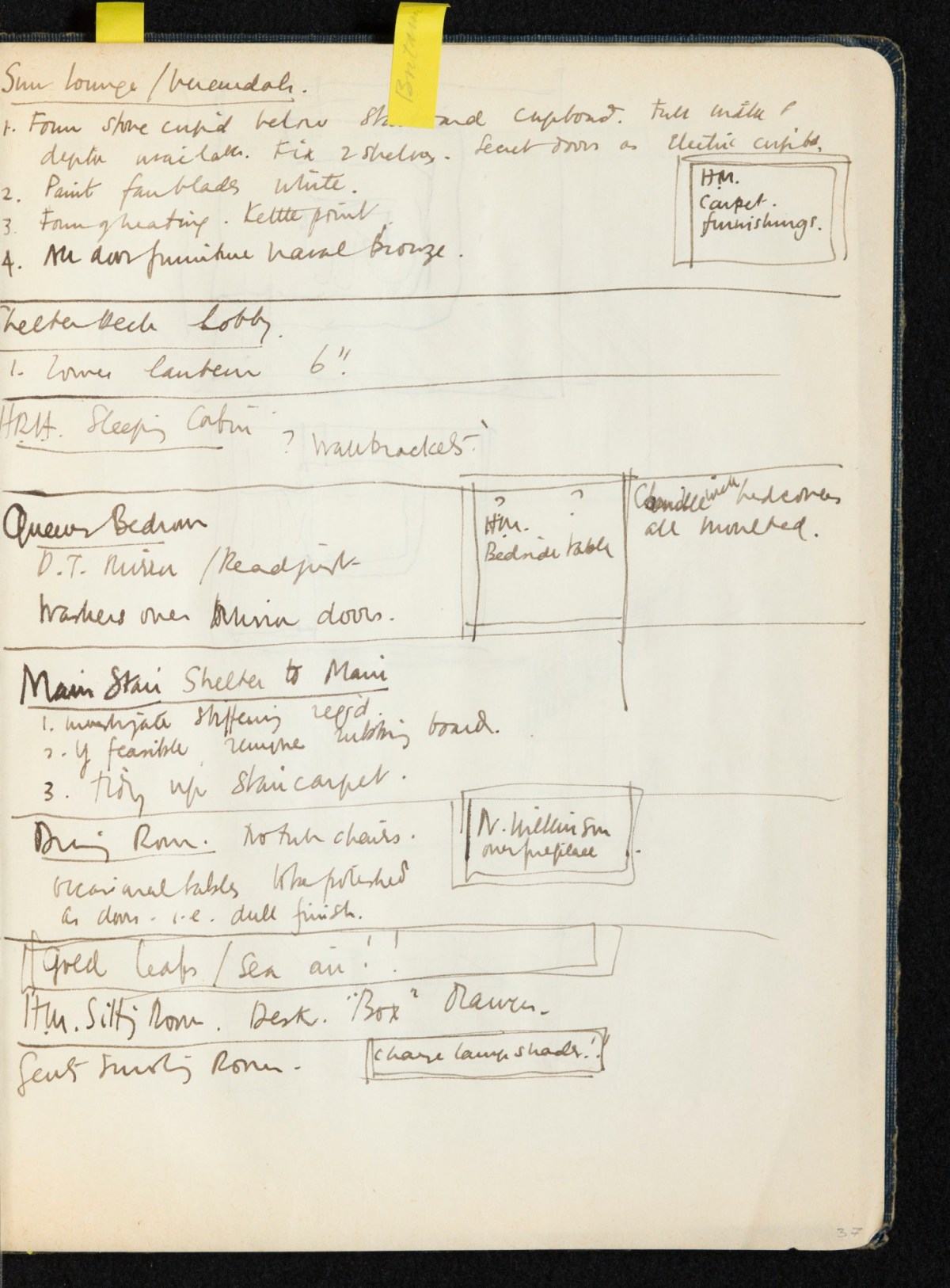 Sir Hugh Casson PRA, Britannia and Glyndebourne sketchbook