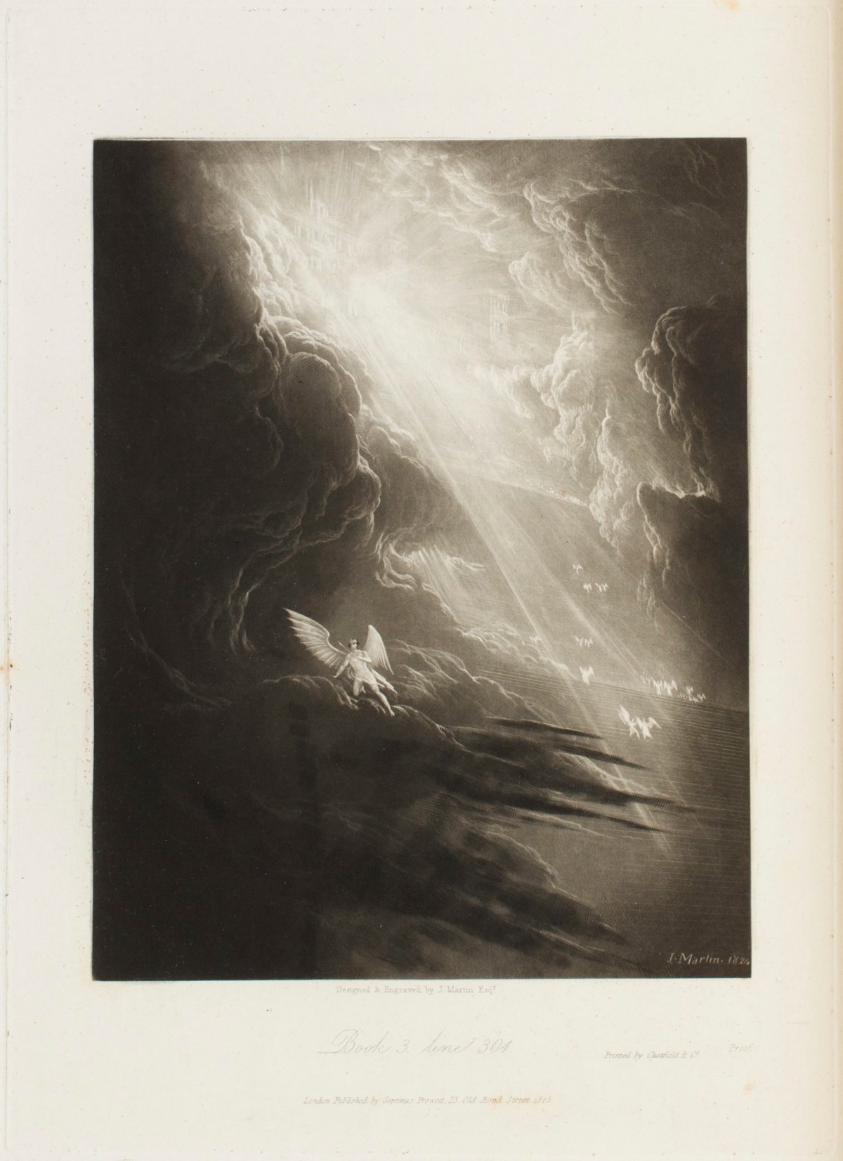 John Martin, Satan viewing the ascent to Heaven