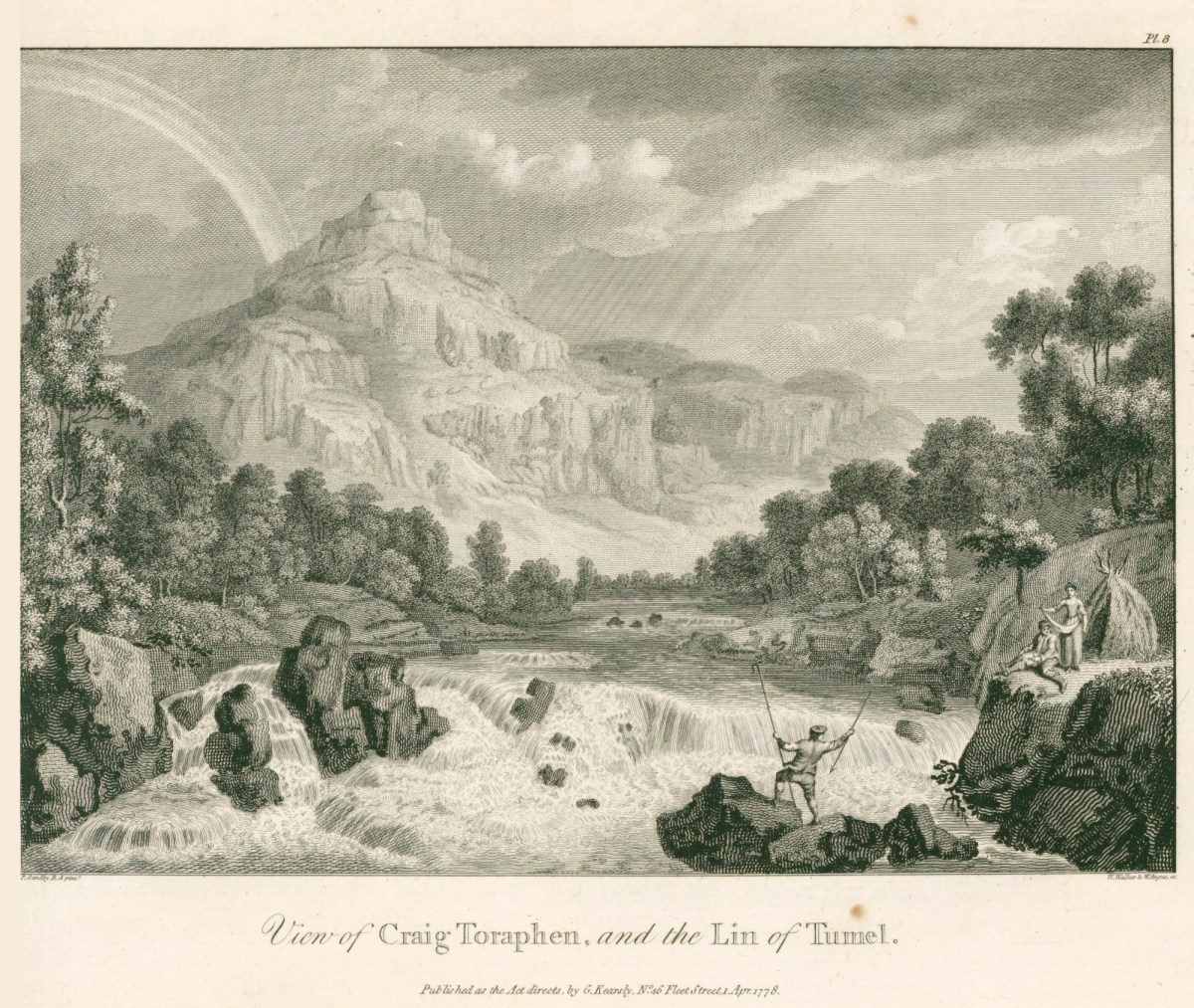 Paul Sandby RA, View of Craig Toraphen and the Lin of Tumel
