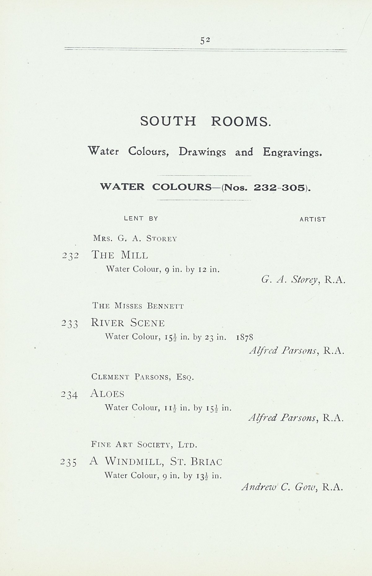 Page 54 of 1922 - Exhibition of Works by recently deceased Members of the Royal Academy
