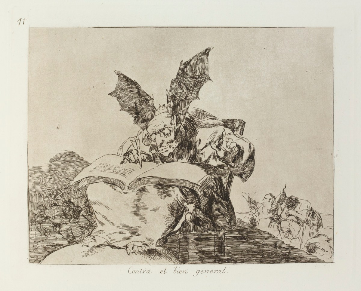 Francisco Goya, 'Contra el bien general.'