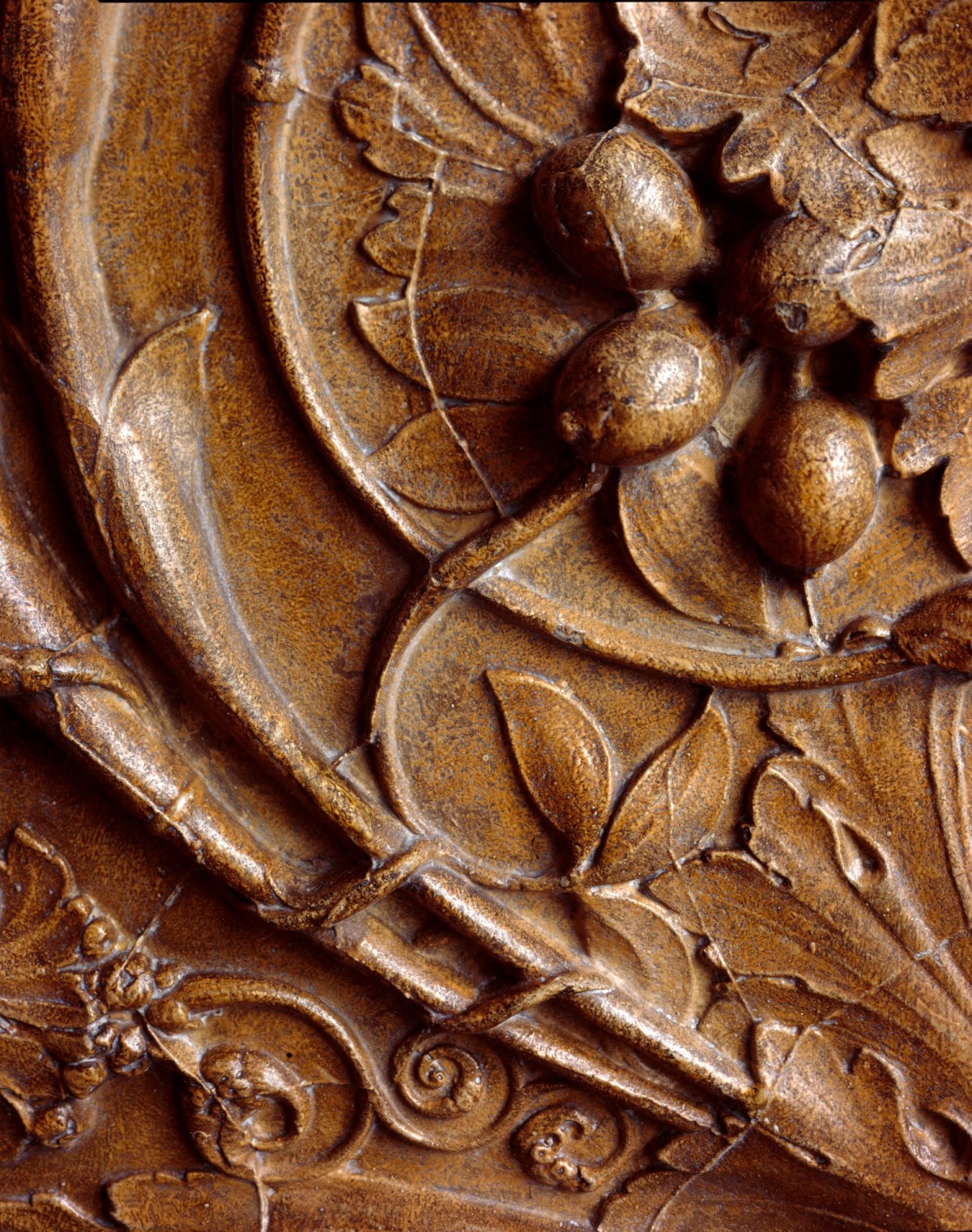 Unidentified designer, Architectural cast: relief panel decorated with scrolling foliage