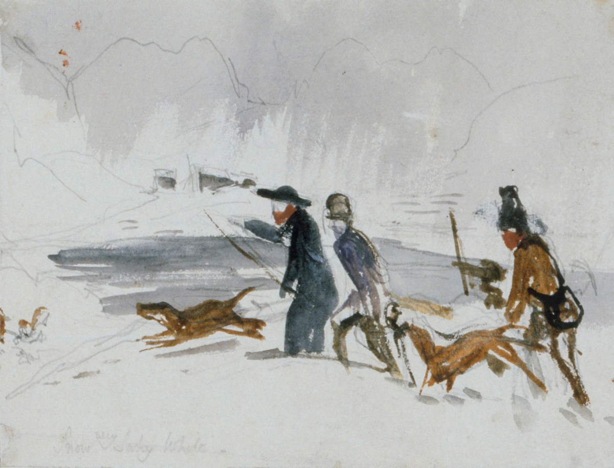 John Frederick Lewis RA, A hunting scene in winter