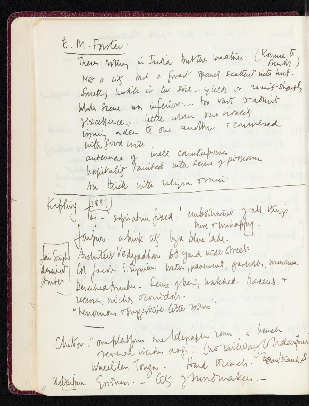 Sir Hugh Casson PRA, Sketchbook with designs and notes