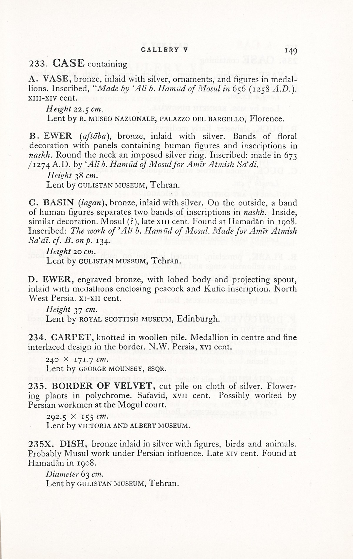 Page 177 of 1931 - International Exhibition of Persian Art