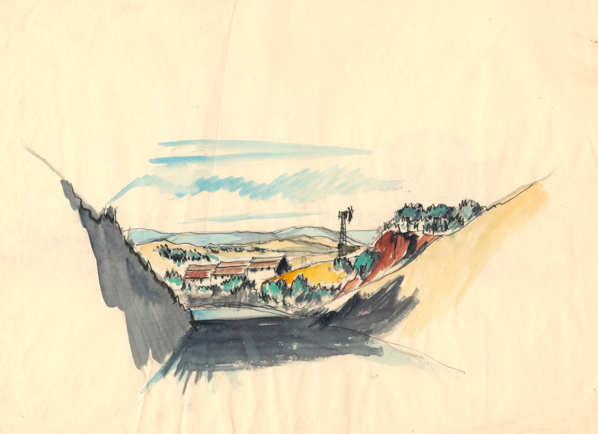 Sir Hugh Casson PRA, Landscape with road