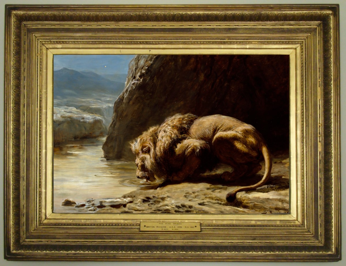 Unknown, Frame for Briton Rivière 'The King Drinks'