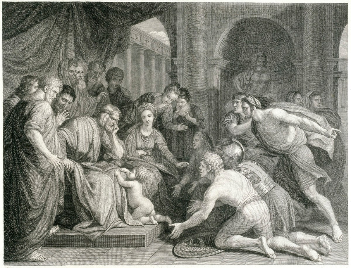 Benjamin West PRA, Pyrrhus when a Child, brought before Glaucias