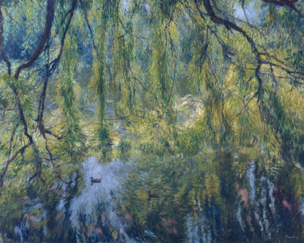Christopher Sanders RA, Sunlight through a Willow Tree at Kew