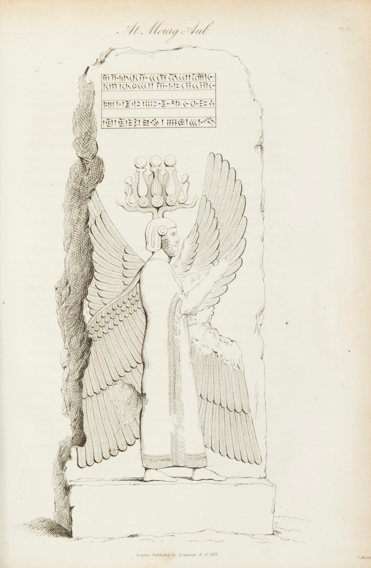Sir Robert Ker Porter, Relief sculpture found in Murghab
