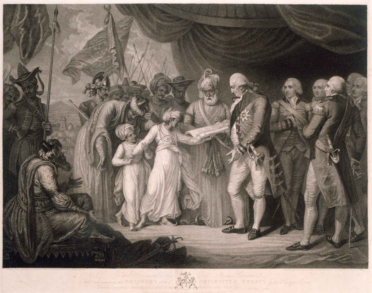Daniel Orme and Francesco Bartolozzi RA, The Delivery of the Definitive Treaty by the Hostage Princes to Lord Cornwallis