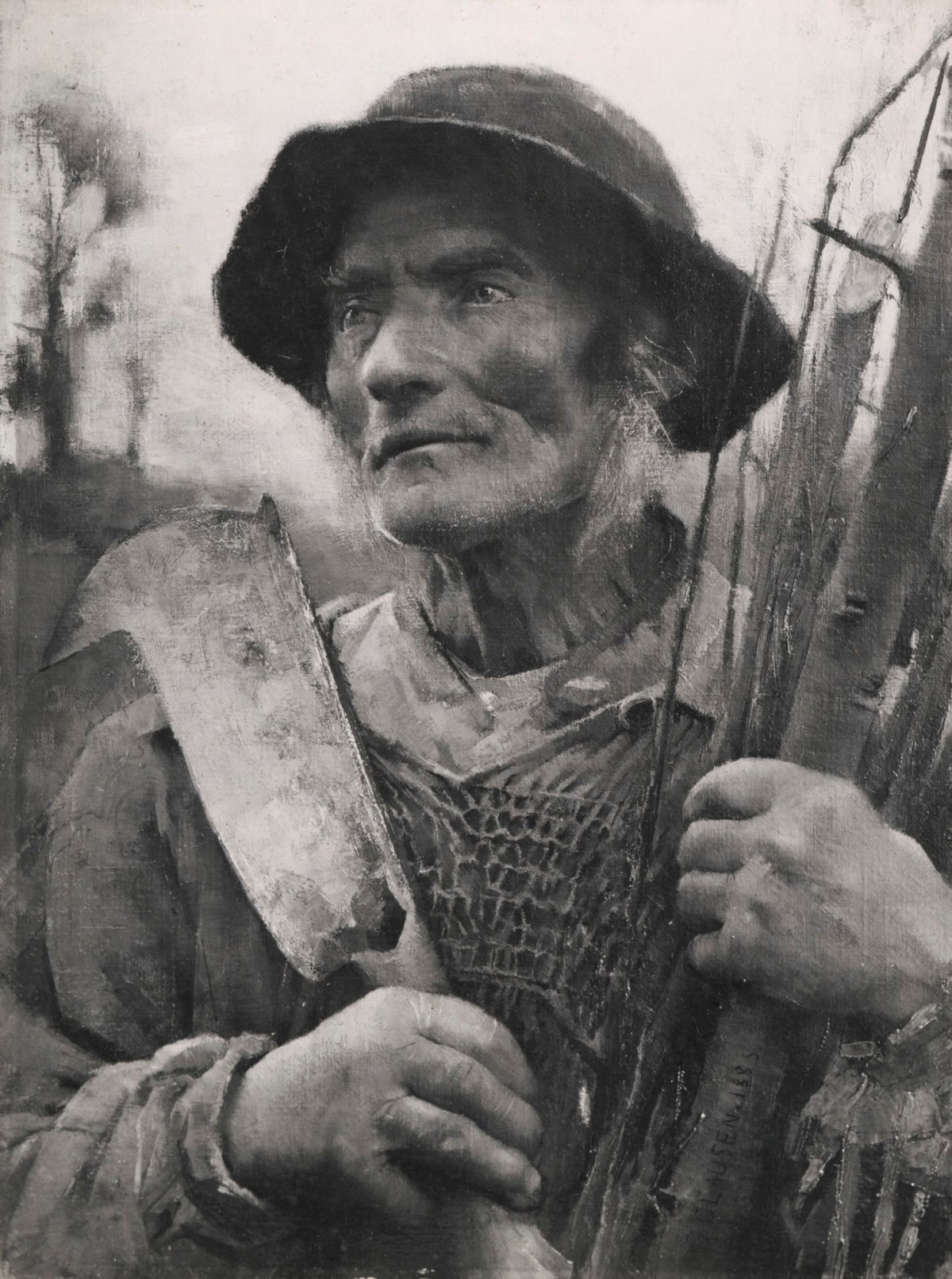 Unidentified photographer, Photograph of George Clausen's 'Old Woodman' (Current location unknown)