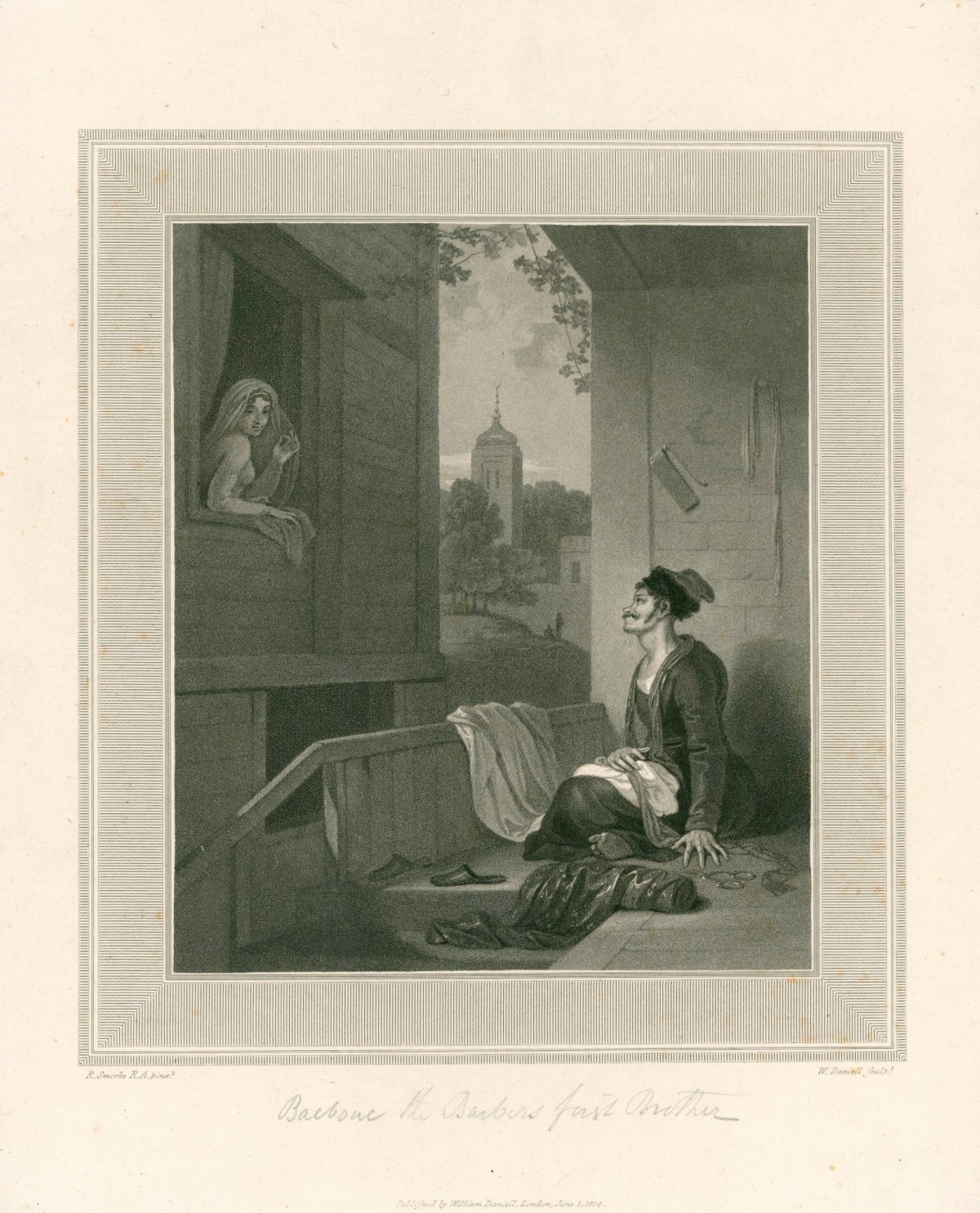 William Daniell RA, Bacbouc, the Barber's first brother