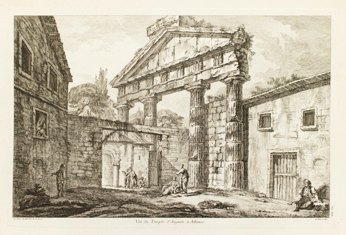 Julien-David Le Roy, View of the Temple of Augustus at Athens.