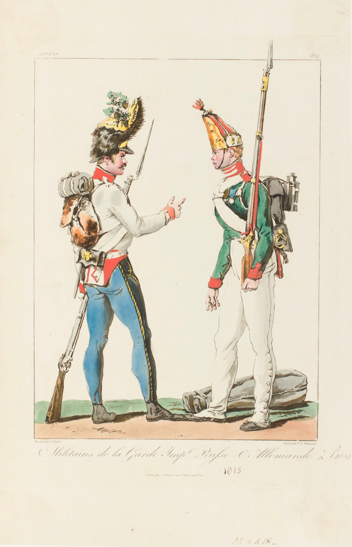 Carle Vernet, Militaires de la Garde Impériale Russe et Allemande