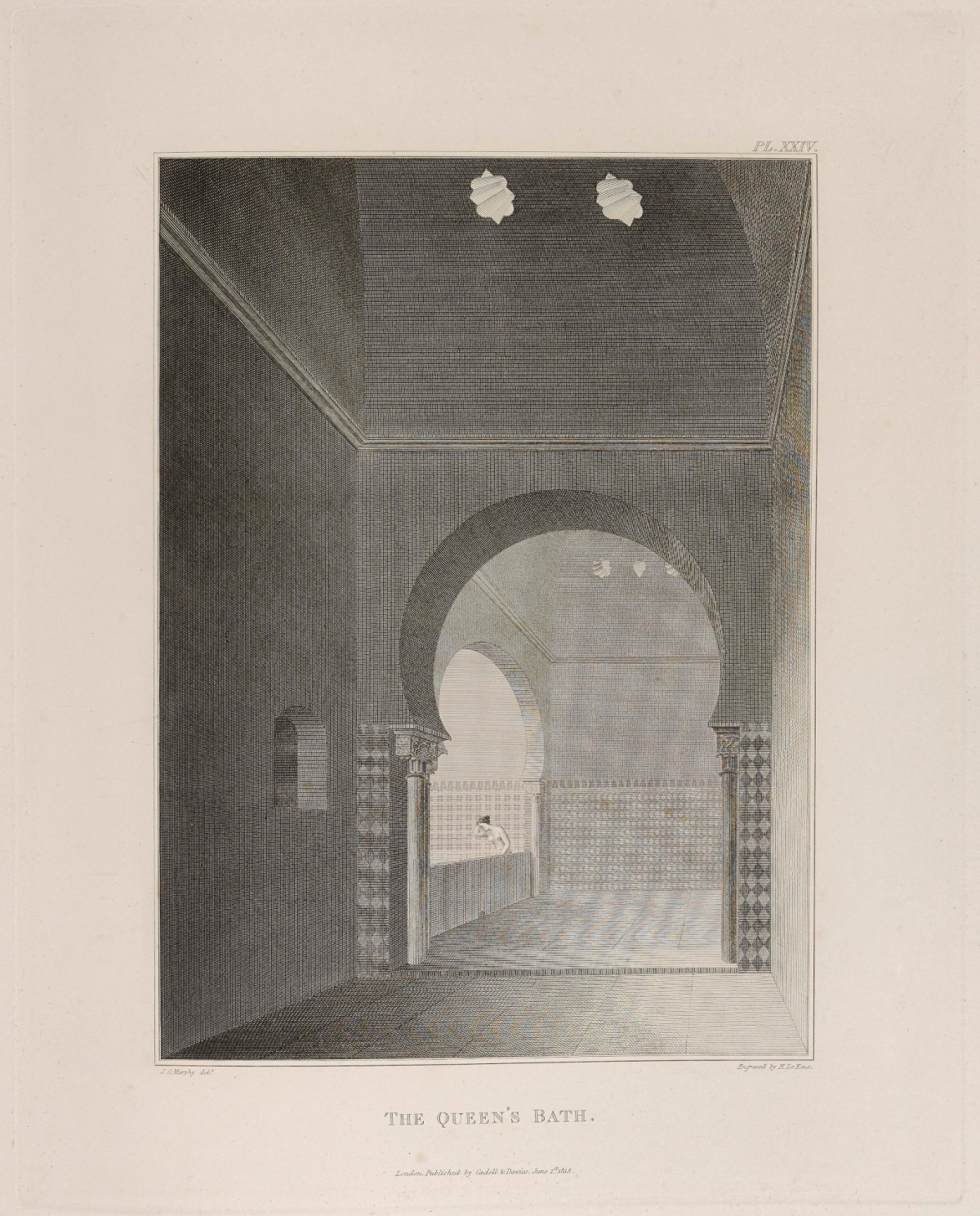 James Cavanah Murphy, Plate 24: The Queen's Baths, Alhambra palace, Granada