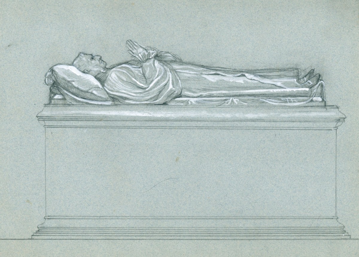 Henry Hugh Armstead RA, Study for the tomb effigy of Bishop Ollivant