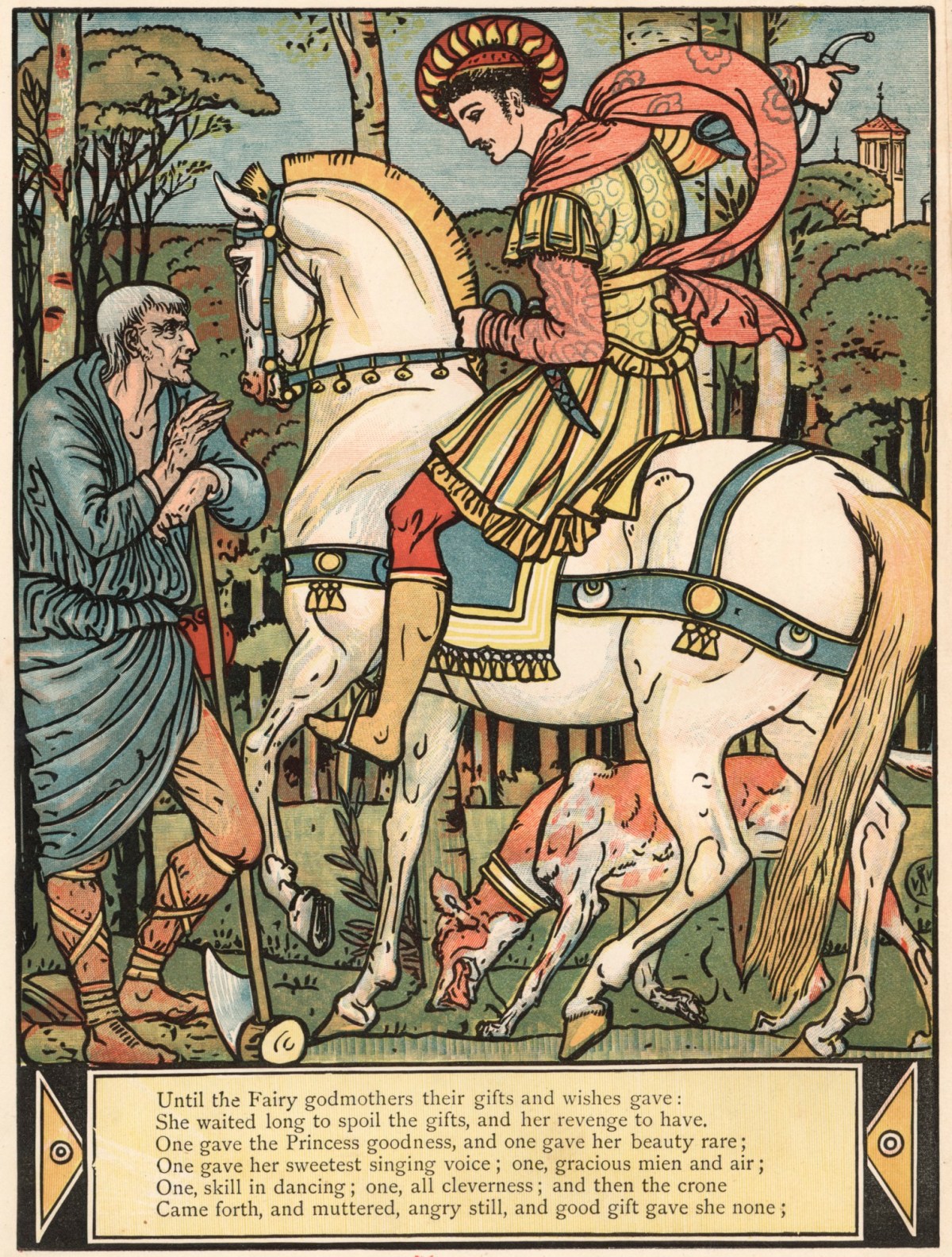 Walter Crane, The Prince asks directions