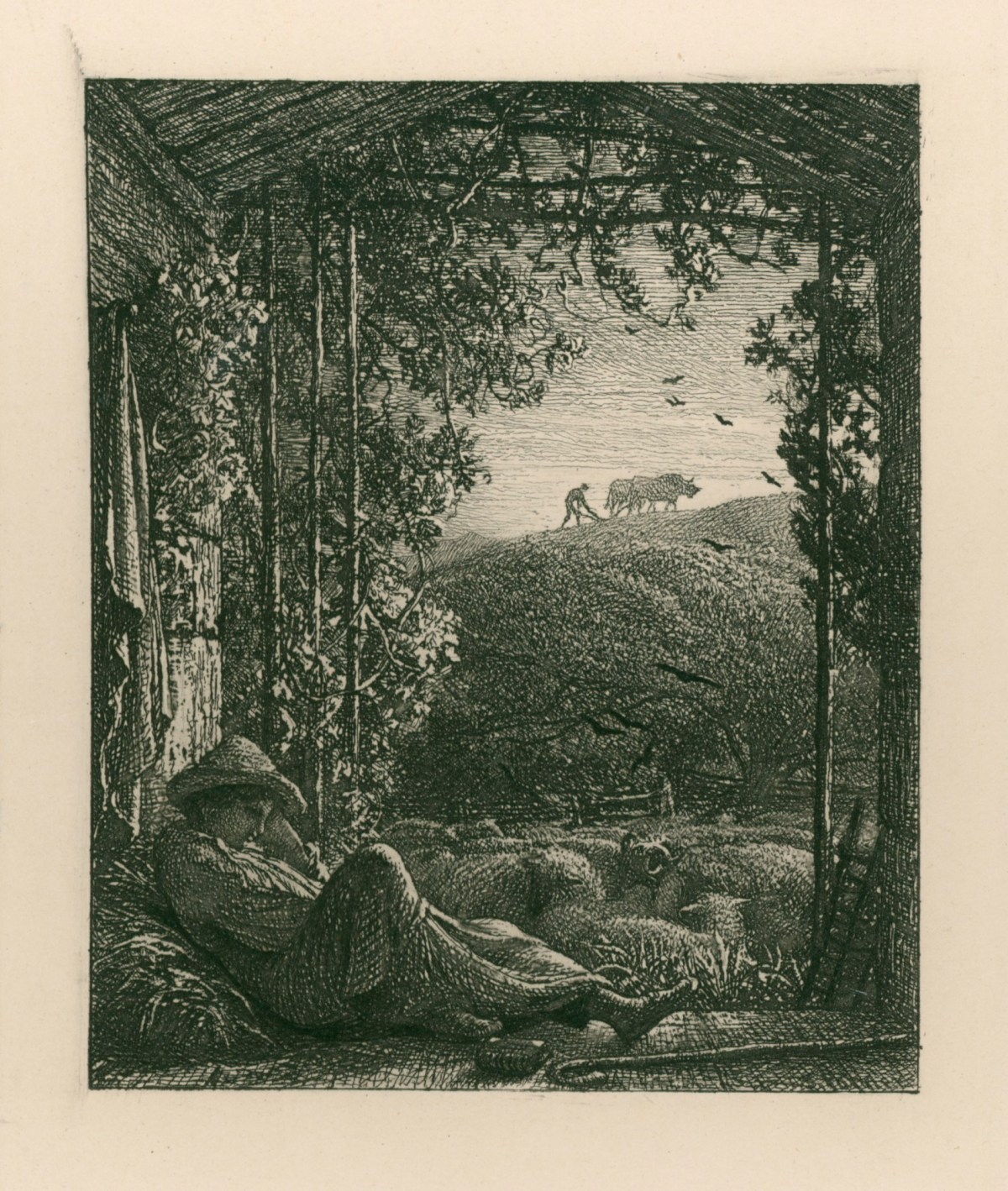 Samuel Palmer, The Sleeping Shepherd - Early Morning