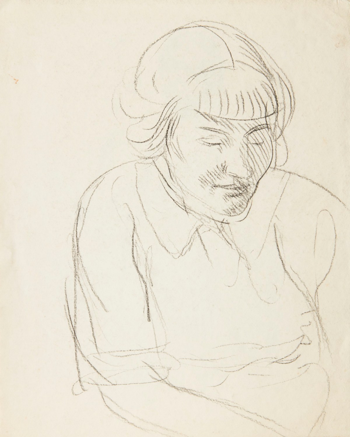 Sir George Clausen RA, Sketch of a girl with bobbed hair