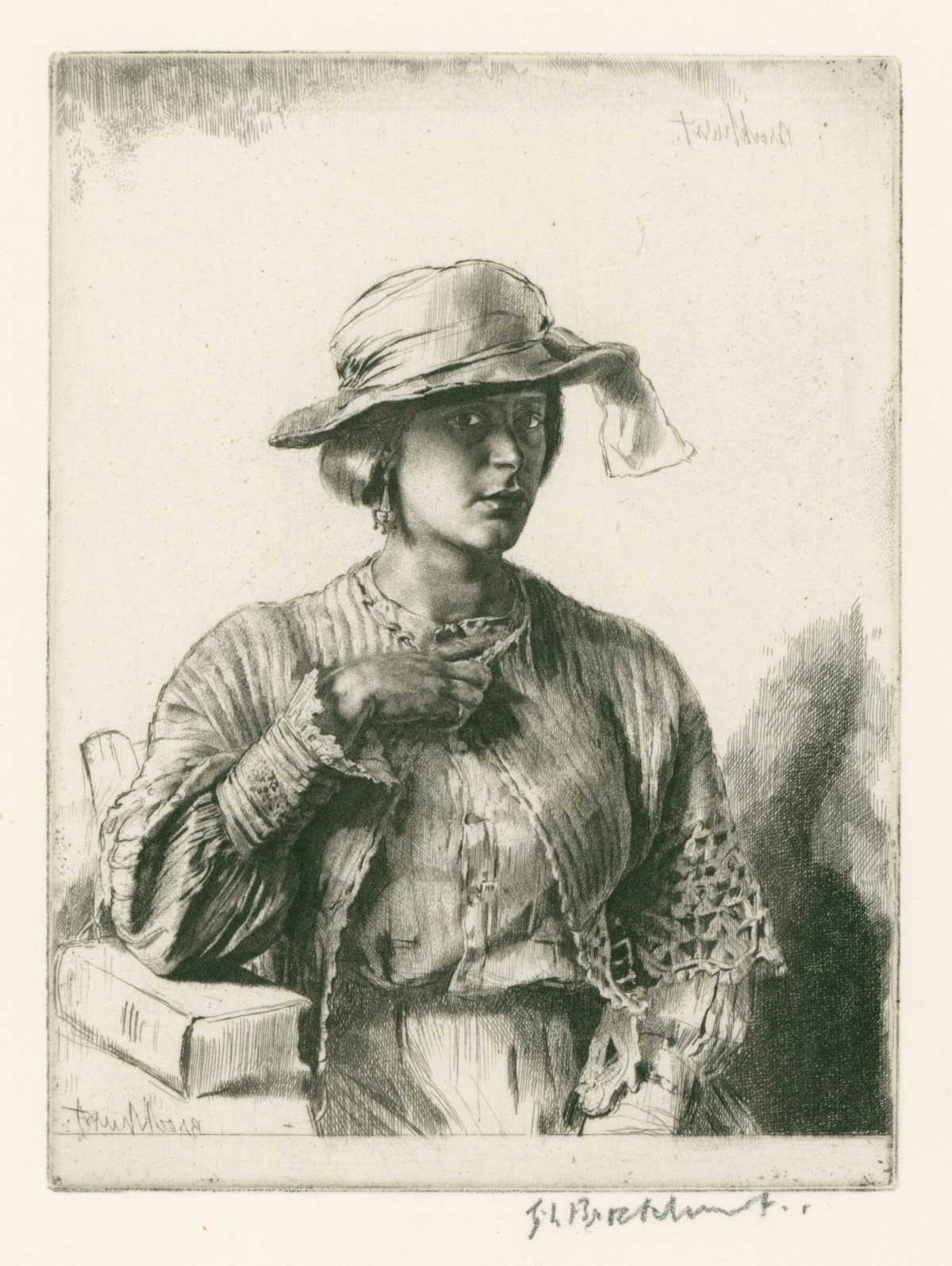 Gerald Leslie Brockhurst RA, La Casaquin de Laine