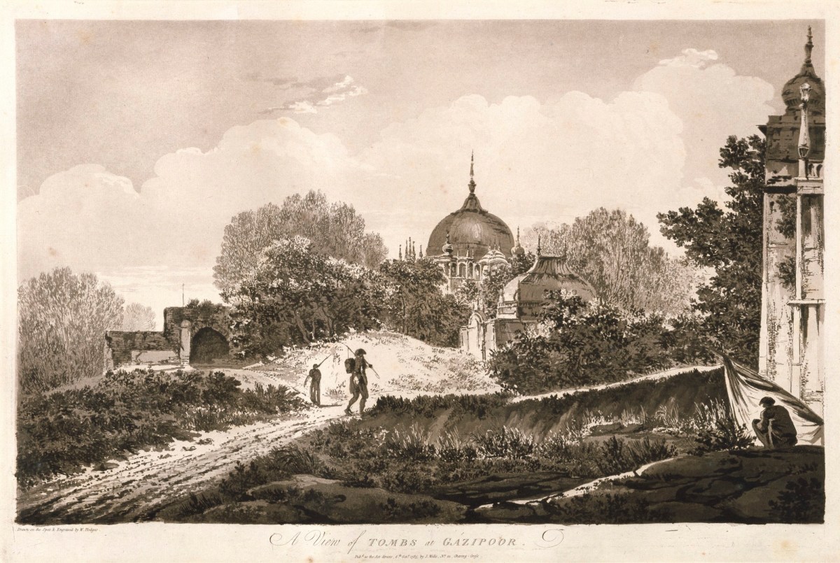 William Hodges RA, A View of Tombs at Gázipoor
