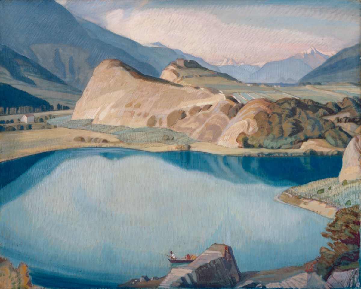 Charles Gere RA, The Blue Lake at Sierre