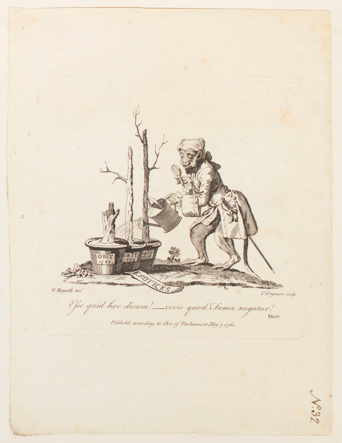 William Hogarth, Tailpiece to the Catalogue of Pictures Exhibited in Spring Gardens