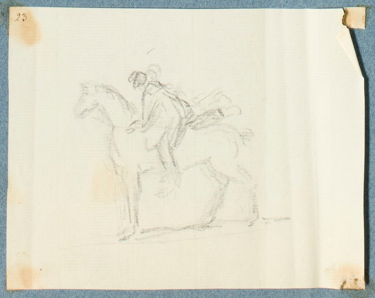 George Dance RA, A figure on horseback