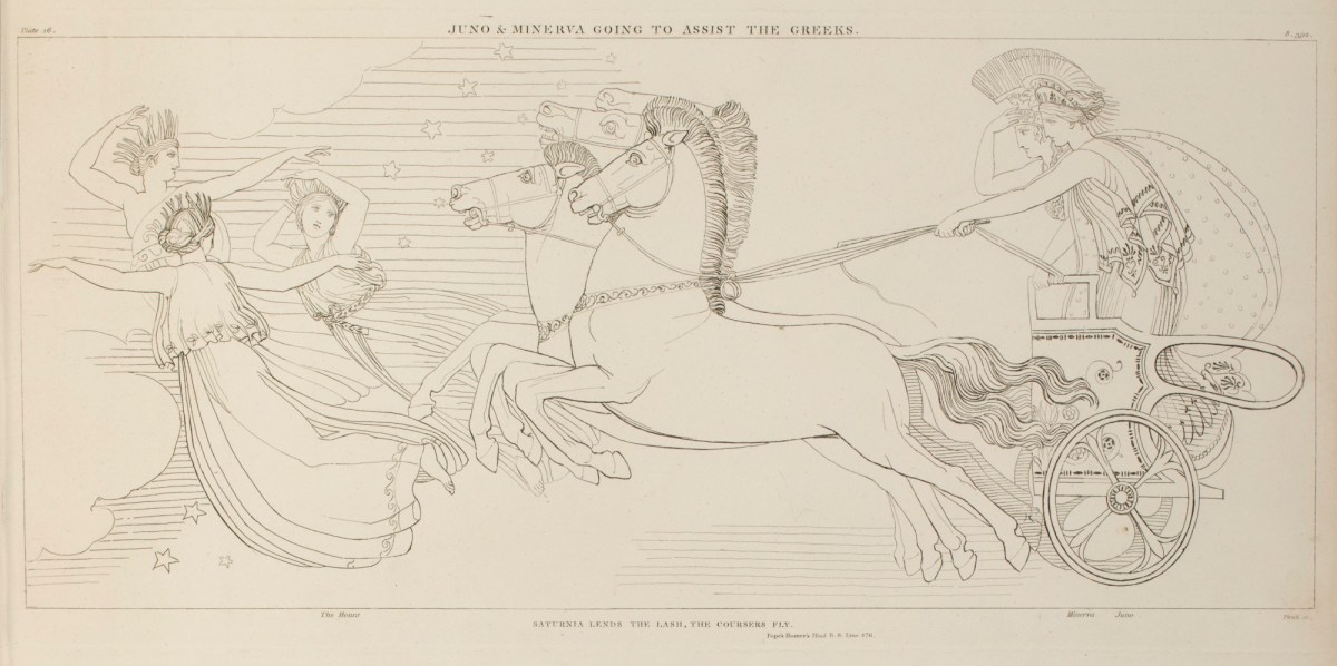 John Flaxman RA, Juno and Minerva Going to Assist The Greeks