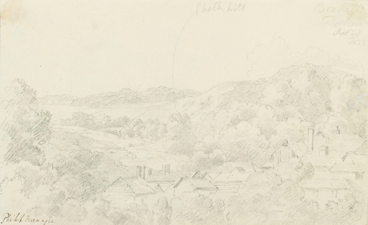Philip Reinagle RA, Sketch of a landscape in Dorking