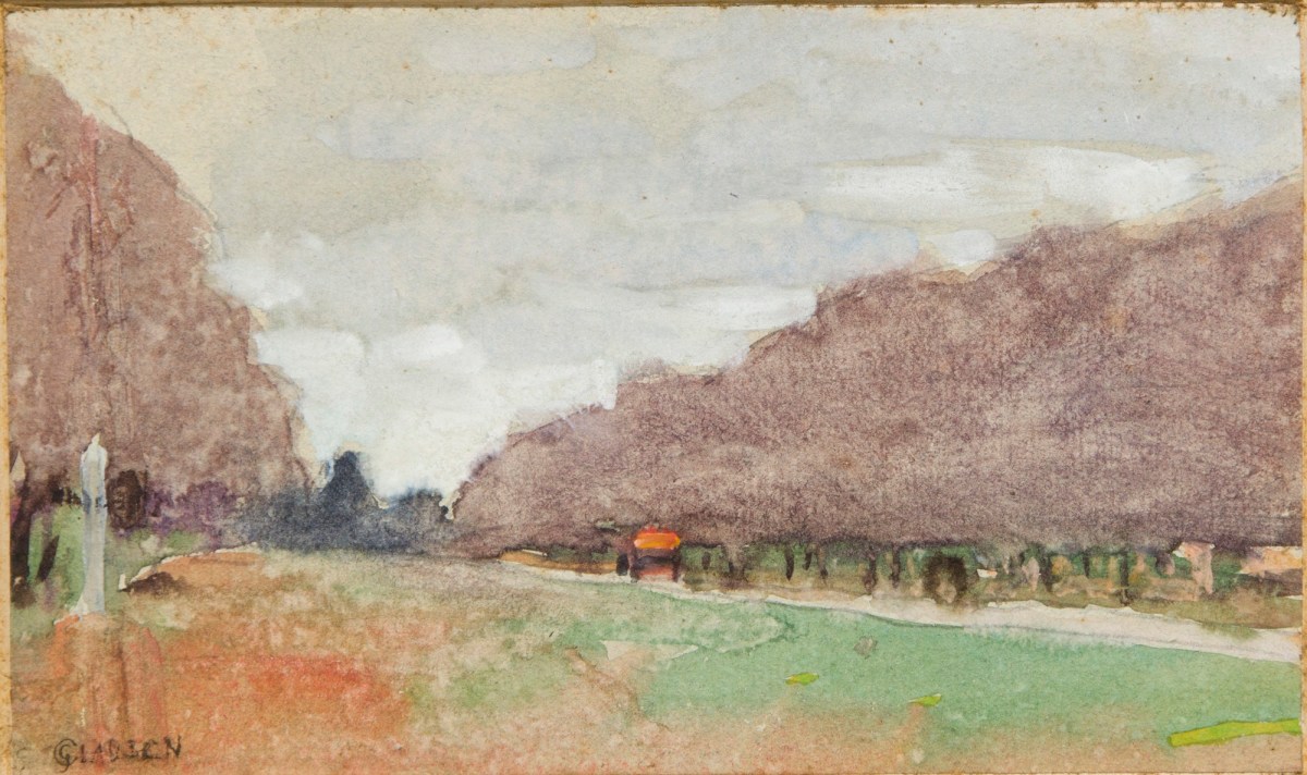 Sir George Clausen RA, The Avenue, Bushey Park - Winter