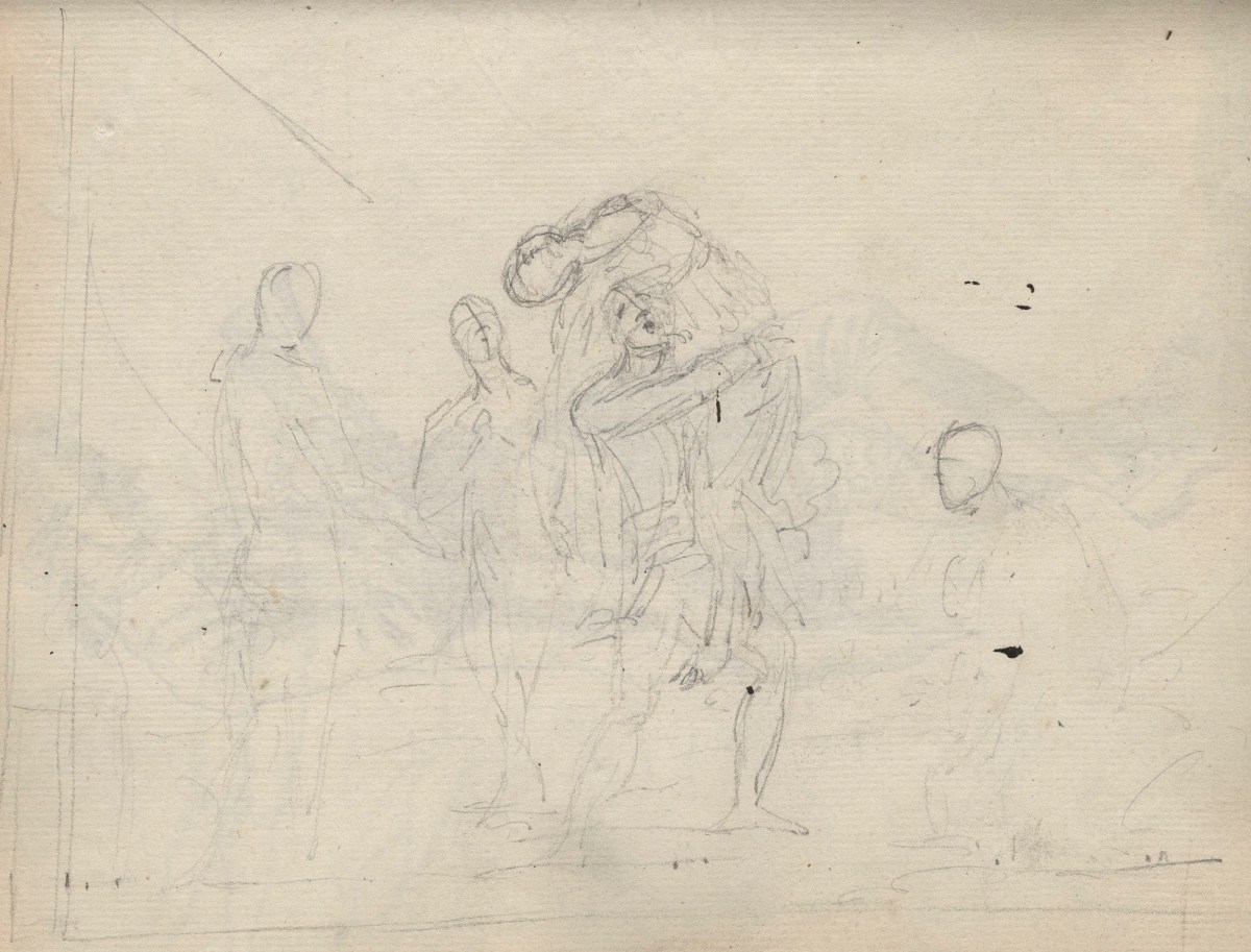Unknown artist, Leaf from a sketchbook