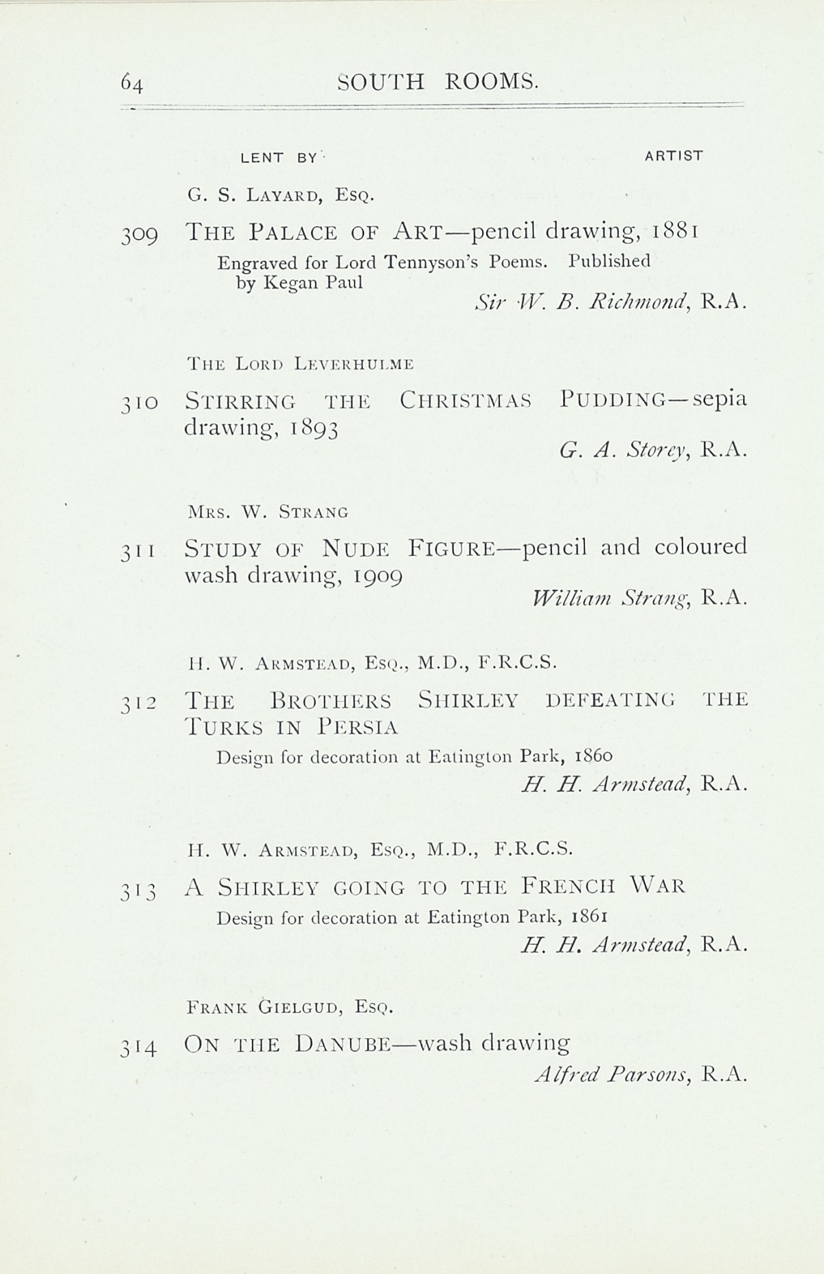 Page 66 of 1922 - Exhibition of Works by recently deceased Members of the Royal Academy
