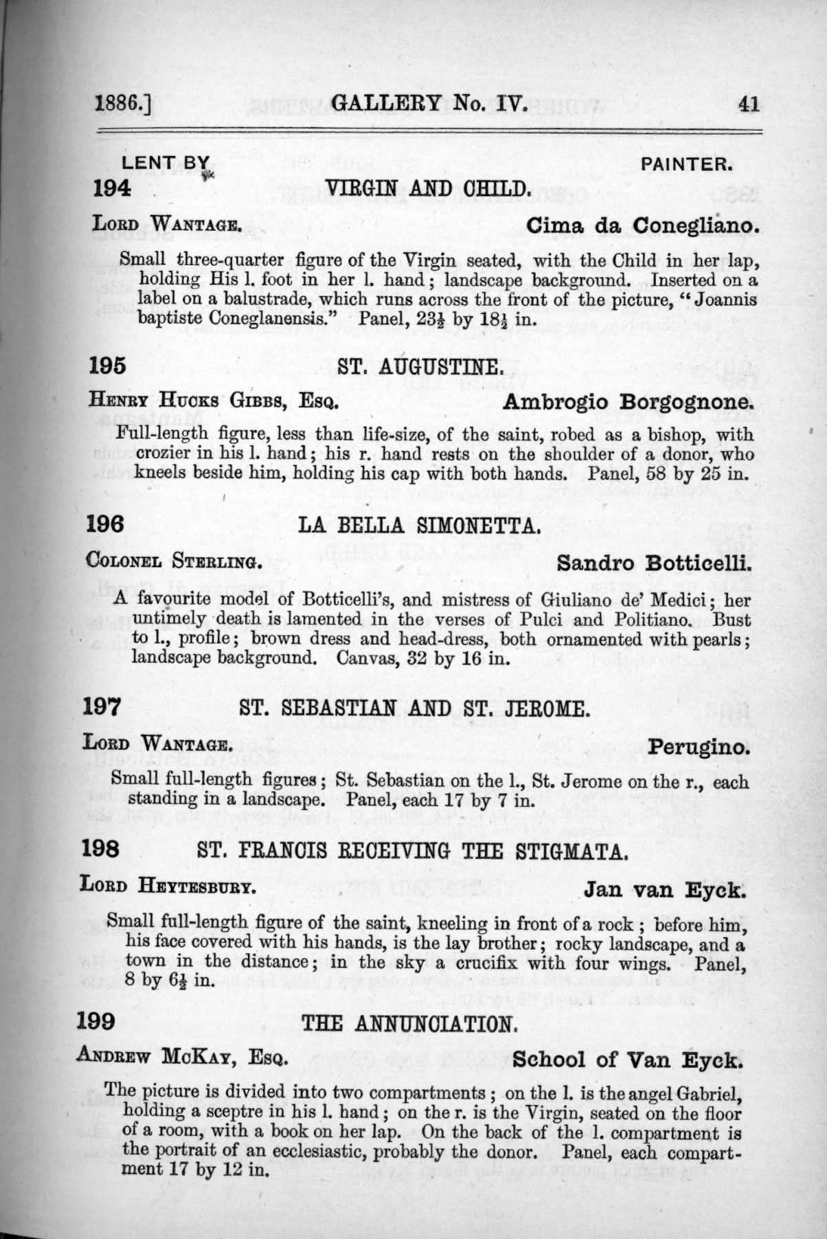 Page 41 of 1886 - Old Masters, deceased masters of the British School, Joseph Wright of Derby ARA and J.M.W. Turner RA