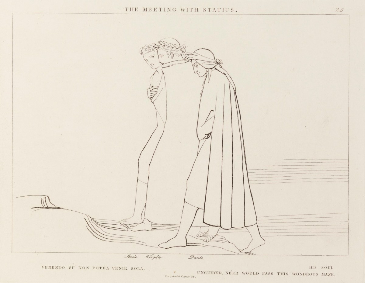 John Flaxman RA, 'The Meeting with Statius' (from The Divine Comedy, Purgatory)