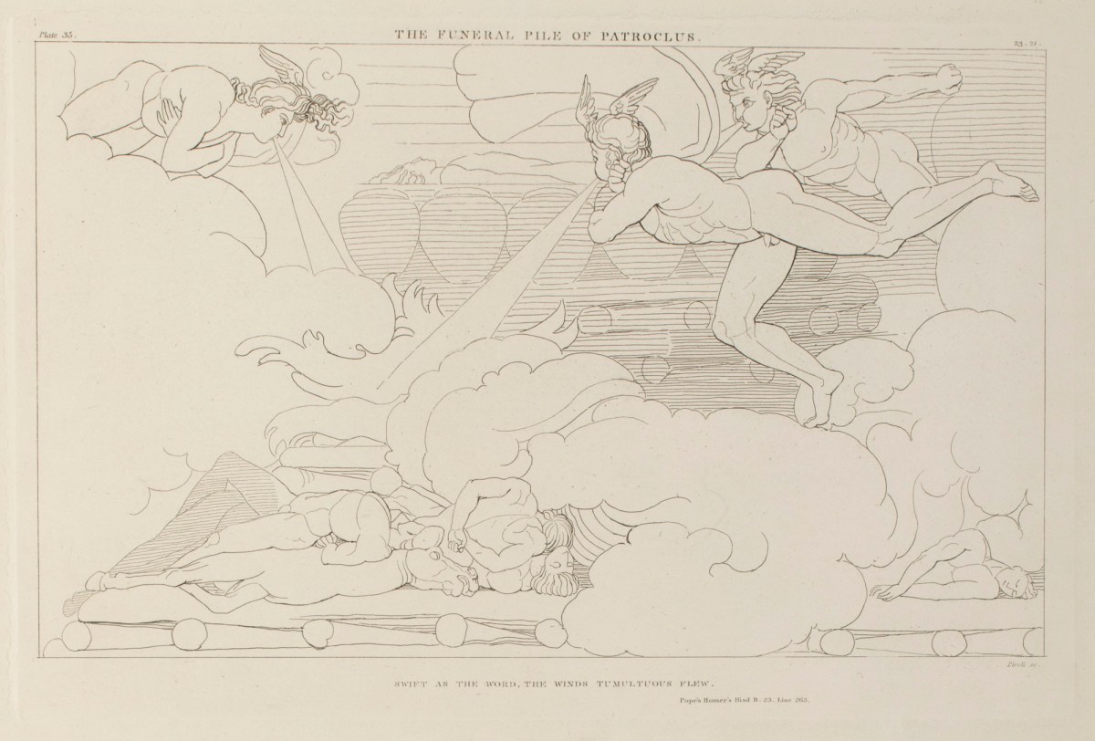 John Flaxman RA, The Funeral Pile of Patroclus