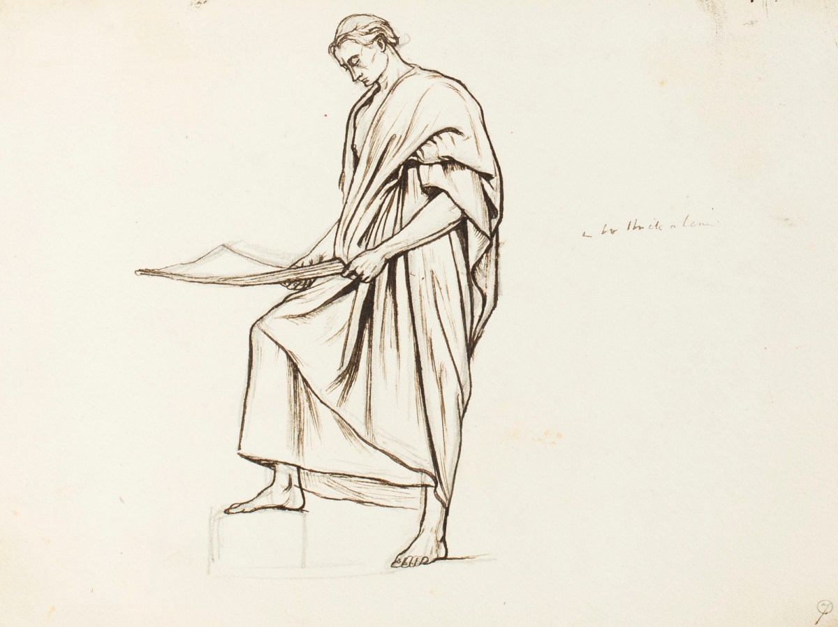 Henry Hugh Armstead RA, Study of a standing man, for the Albert Hall frieze