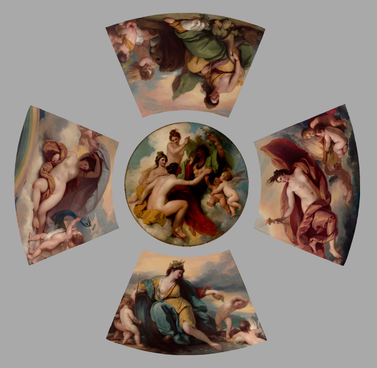 Benjamin West PRA, The Graces unveiling Nature