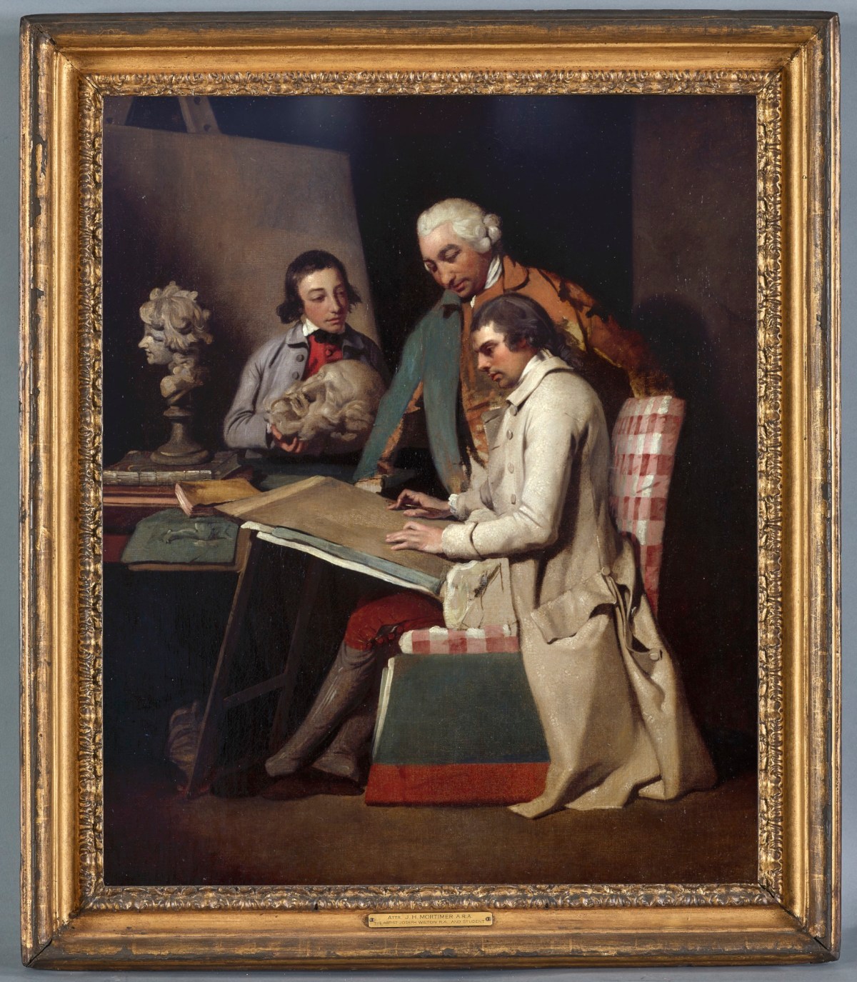 Unknown, Frame for John Hamilton Mortimer ARA 'John Hamilton Mortimer, A.R.A. with Joseph Wilton, R.A., and a Student'