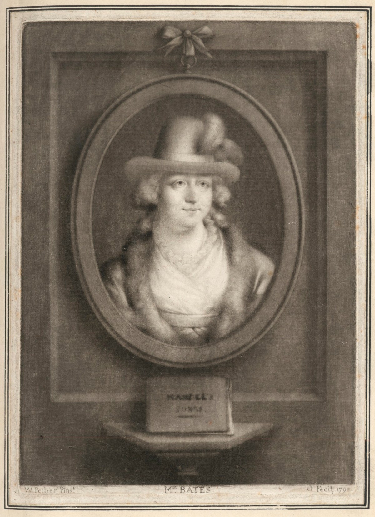 William Pether, Portrait of Sarah Bates