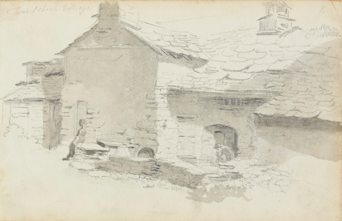 Philip Reinagle RA, Sketch of a house in Trout-beck village